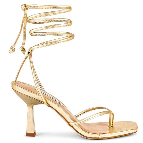 Steve Madden Gold Khari Wrap Heels - Picture 2 of 3